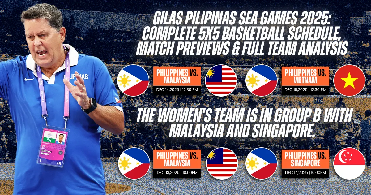 Gilas Pilipinas SEA Games 2025: Complete 5x5 Basketball Schedule, Match Previews & Full Team Analysis