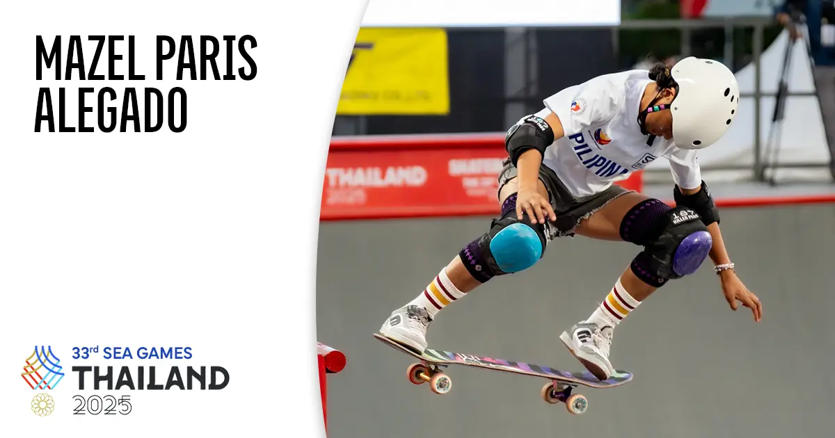 Youngest Filipino SEA Games 2025 Gold Medalist Mazel Paris Alegado Rules Women’s Park Skateboarding