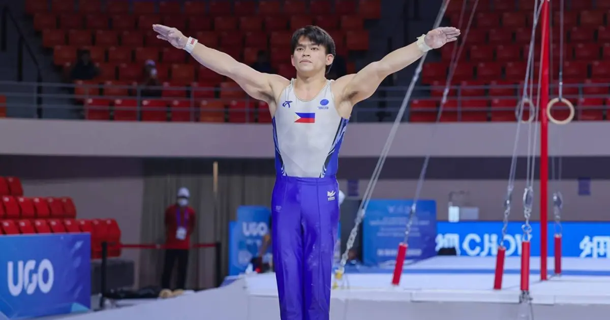 Carlos Yulo Performs His Floor Exercise Routine at The 2026 Asian Men's Artistic Gymnastics Championships