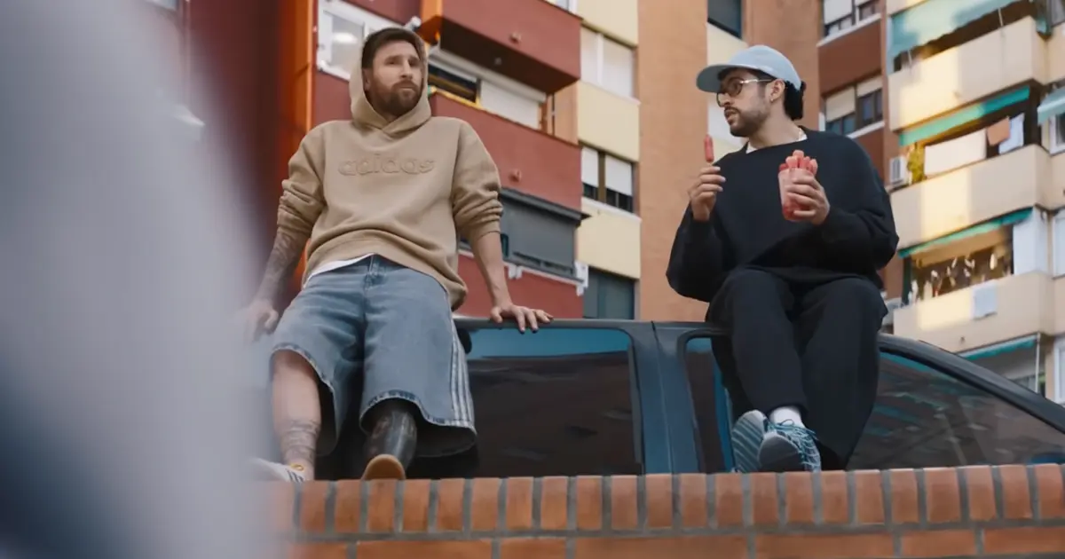 Lionel Messi and Bad Bunny in Adidas Backyard Legends