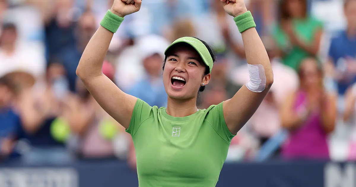 Alex Eala Celebrates Win Over Naomi Osaka At DC Open